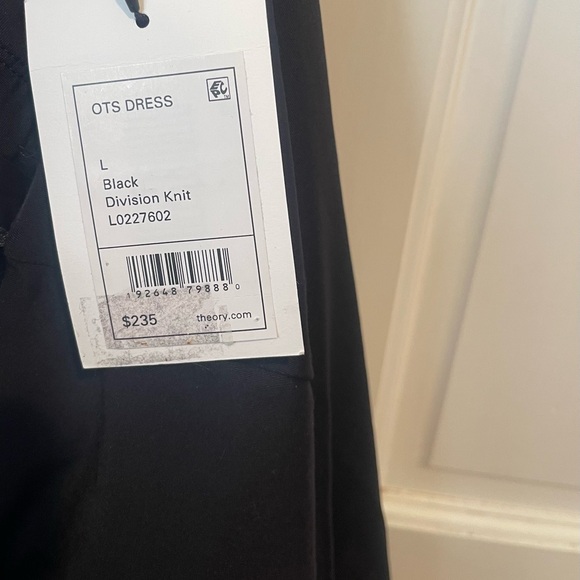 Theory One Shoulder Mini Dress NWT L - Picture 5 of 6